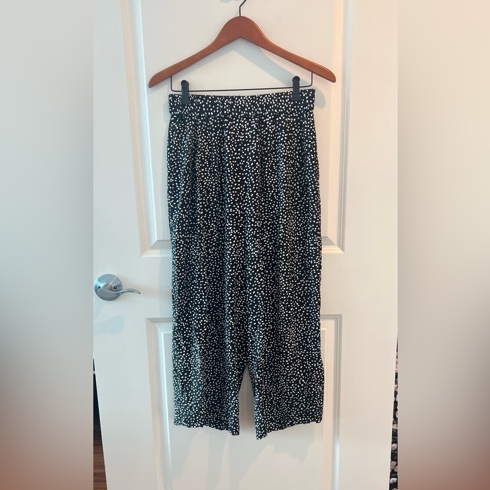 & Other Stories Black and White Wide Leg Pants